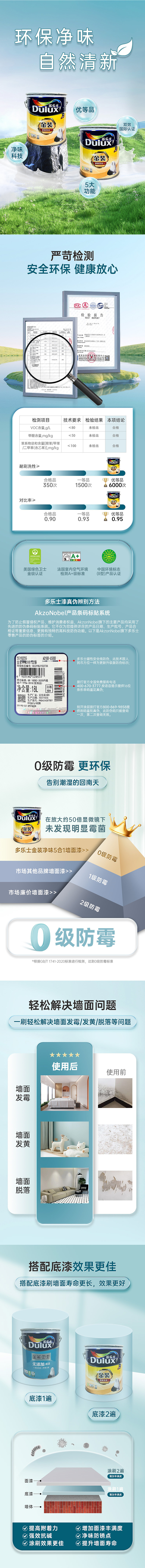 家装建材-多乐士乳胶漆详情页设计