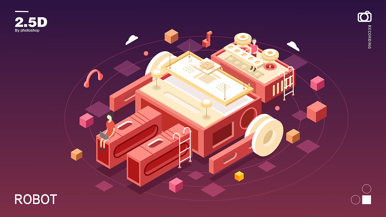 2.5D插画（图ZMzEwOTIxNjg0） - 海报 - 站酷设计师谢伊七原创素材 - 站酷ZCOOL