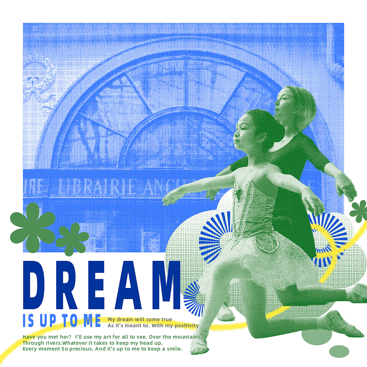 Day17-半调网格海报Dream is up to me（图ZMzMzOTYzNDY4） - 海报 - 站酷设计师桥桥早睡早起原创素材 - 站酷ZCOOL