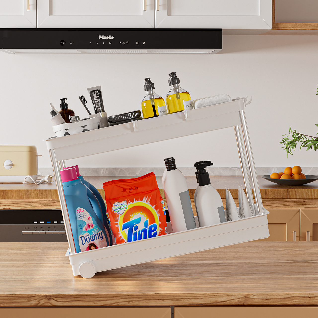 厨房置物架渲染