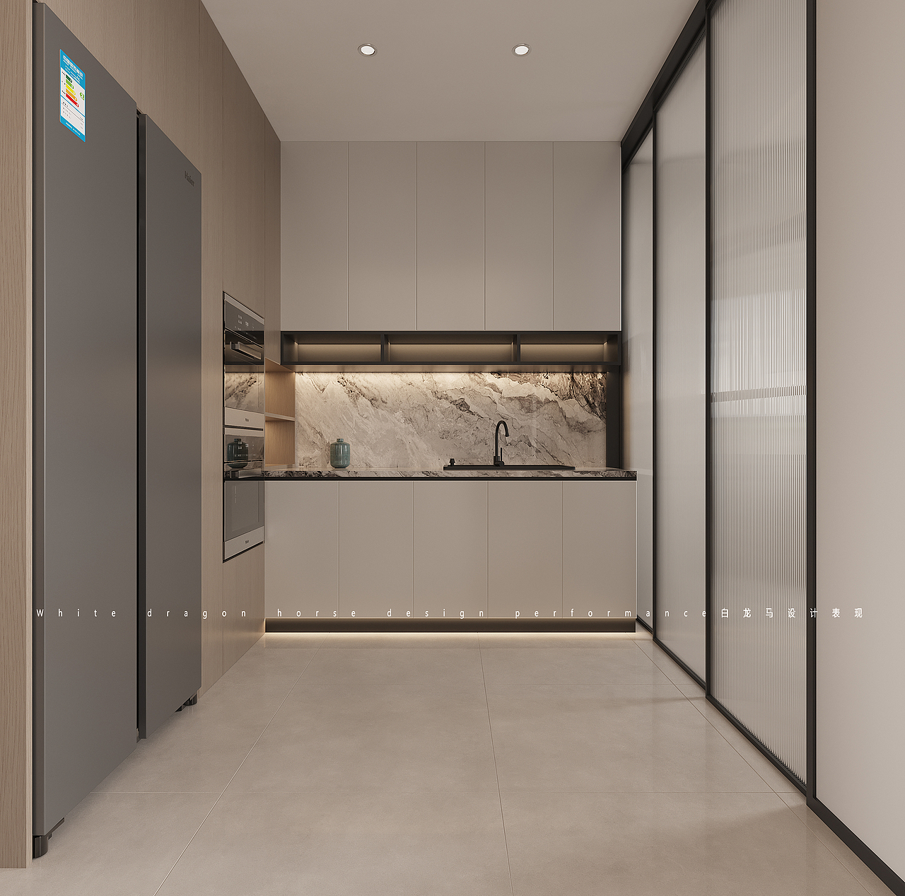 现代客餐厅—白龙马效果图