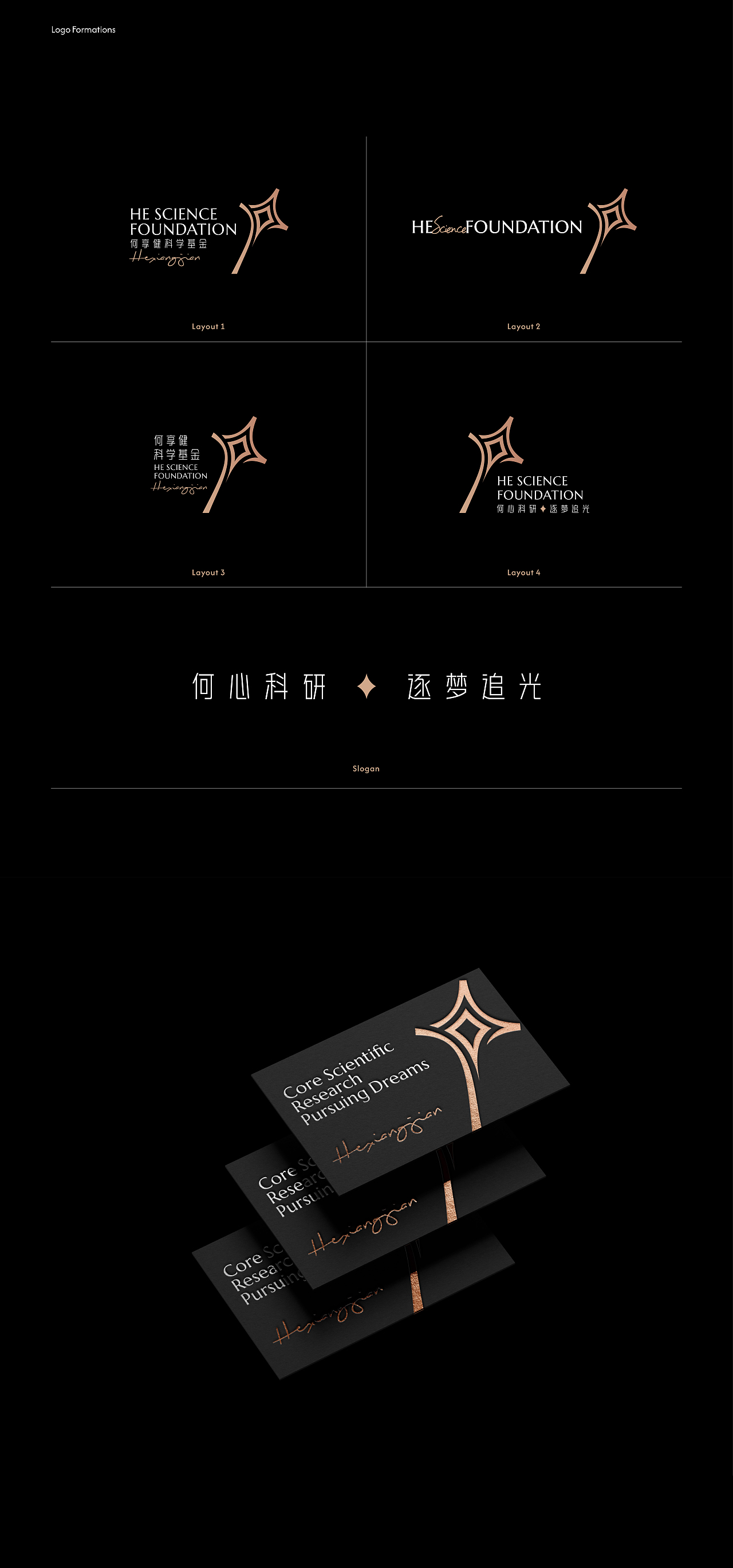 何享健科学基金Logo&Slogan设计|何心科研·逐梦追光(图ZMzcwMDMzMTcy) - Logo - 站酷设计师觅风_Bee原创素材 - 站酷ZCOOL