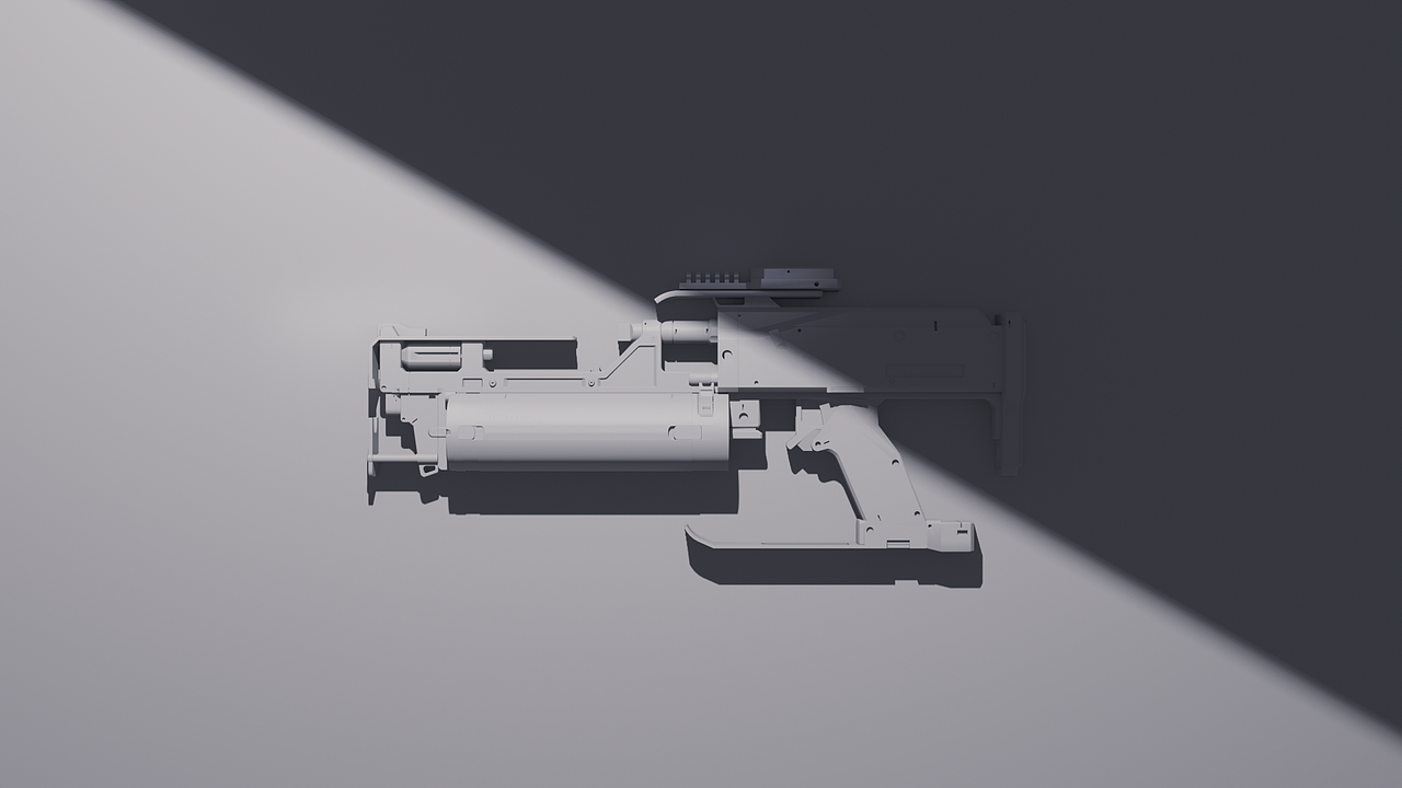 硬表面枪械模型设计图还原制作