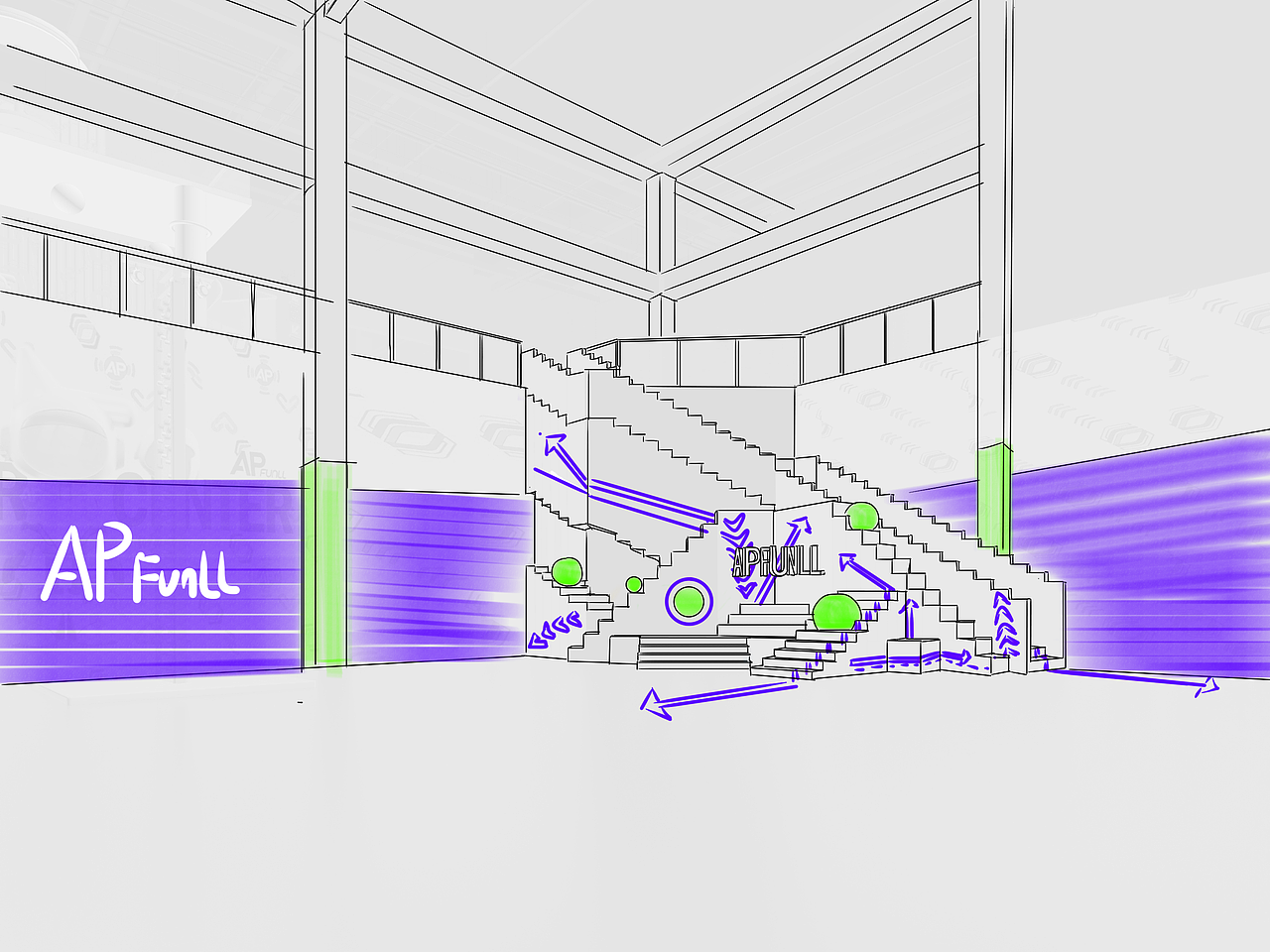 奇恩设计|APFUNLL全国首家元宇宙室内运动工厂（图ZMzI3NjQxMTgw） - 商业空间设计 - 站酷设计师奇恩设计原创素材 - 站酷ZCOOL