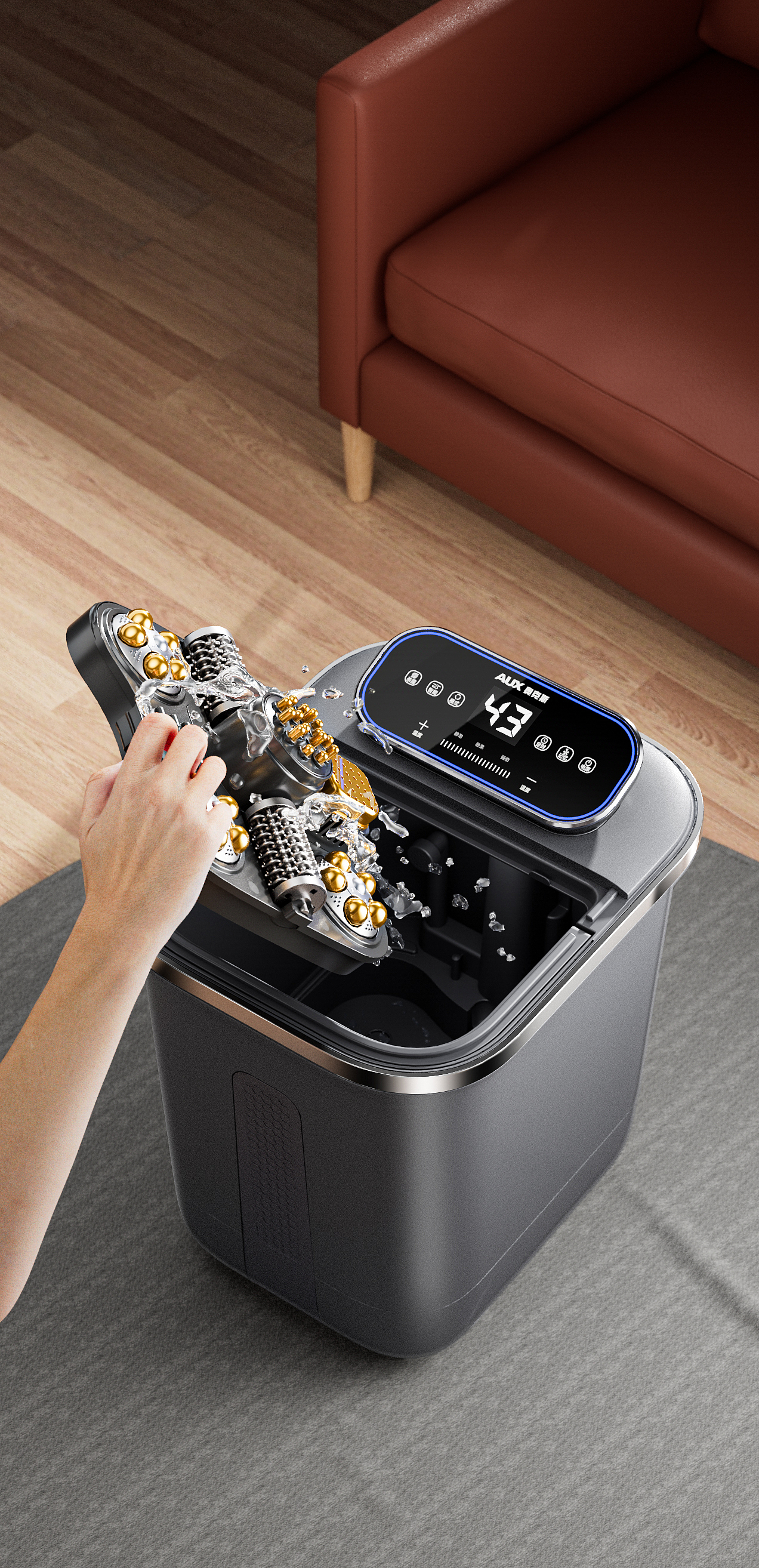 奥克斯足浴盆-部分渲染图