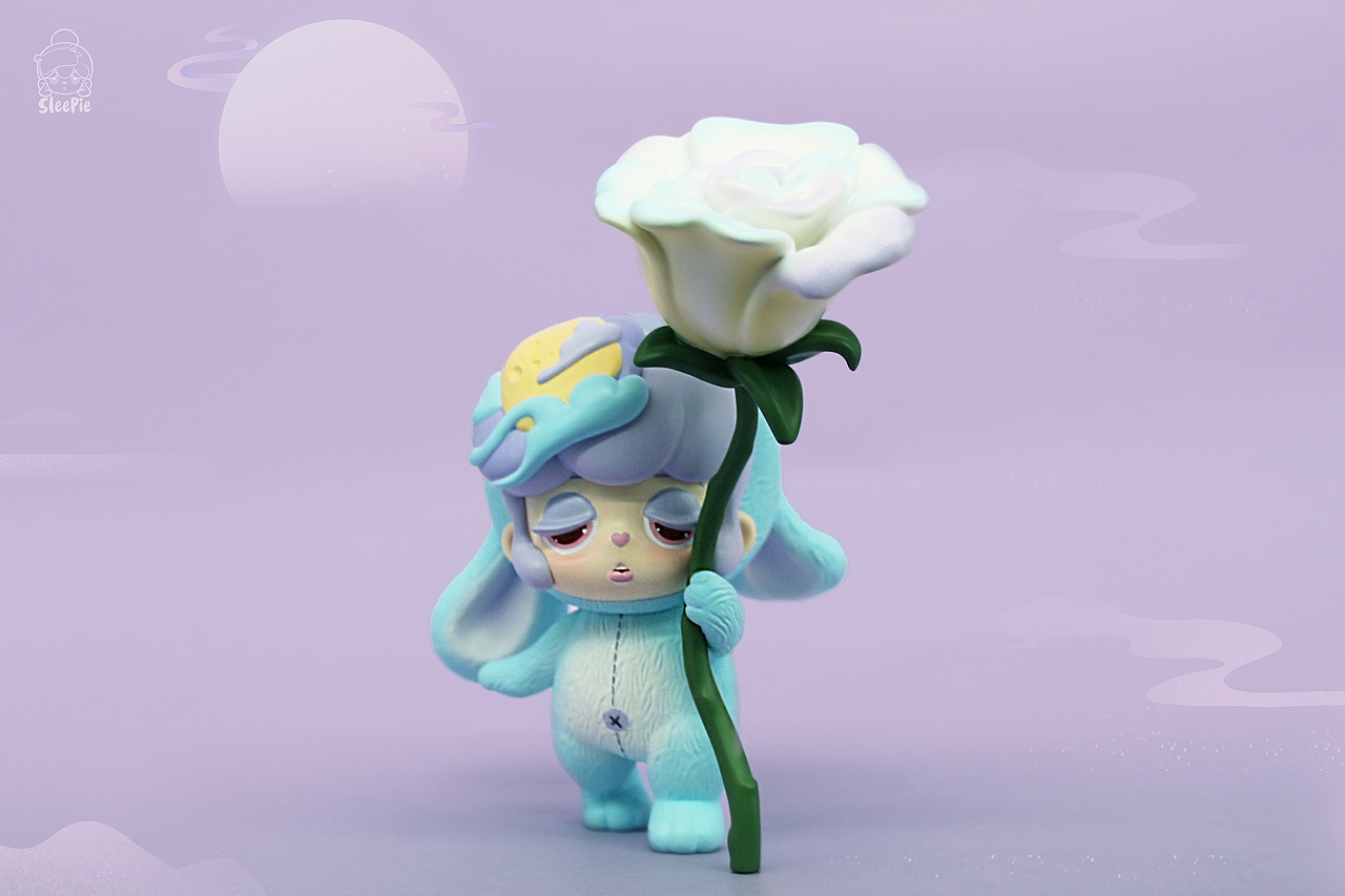 潮玩IP设计丨SLEEPIE眼罩妹LOVE兔-限量款大娃