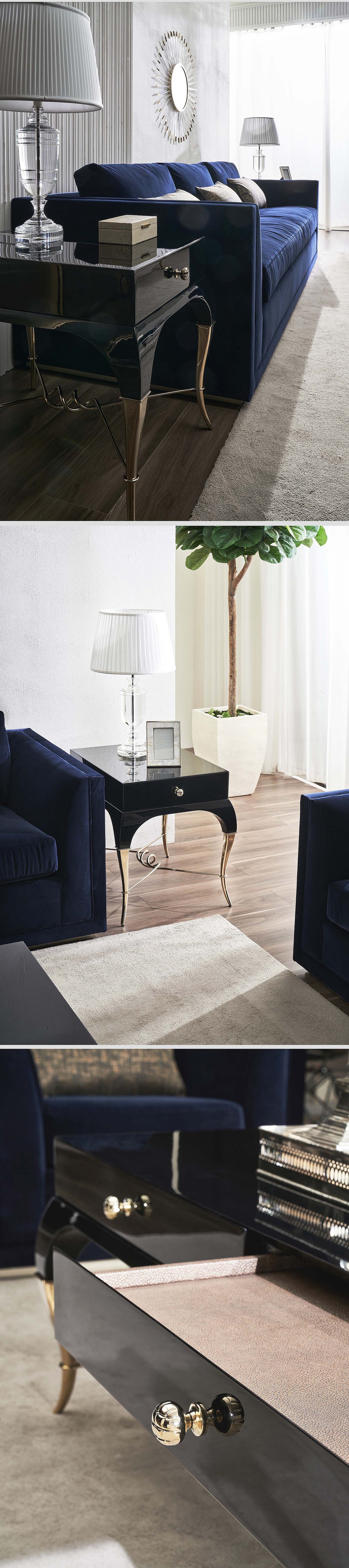 蓝色丝绒的高级感是无与伦比的