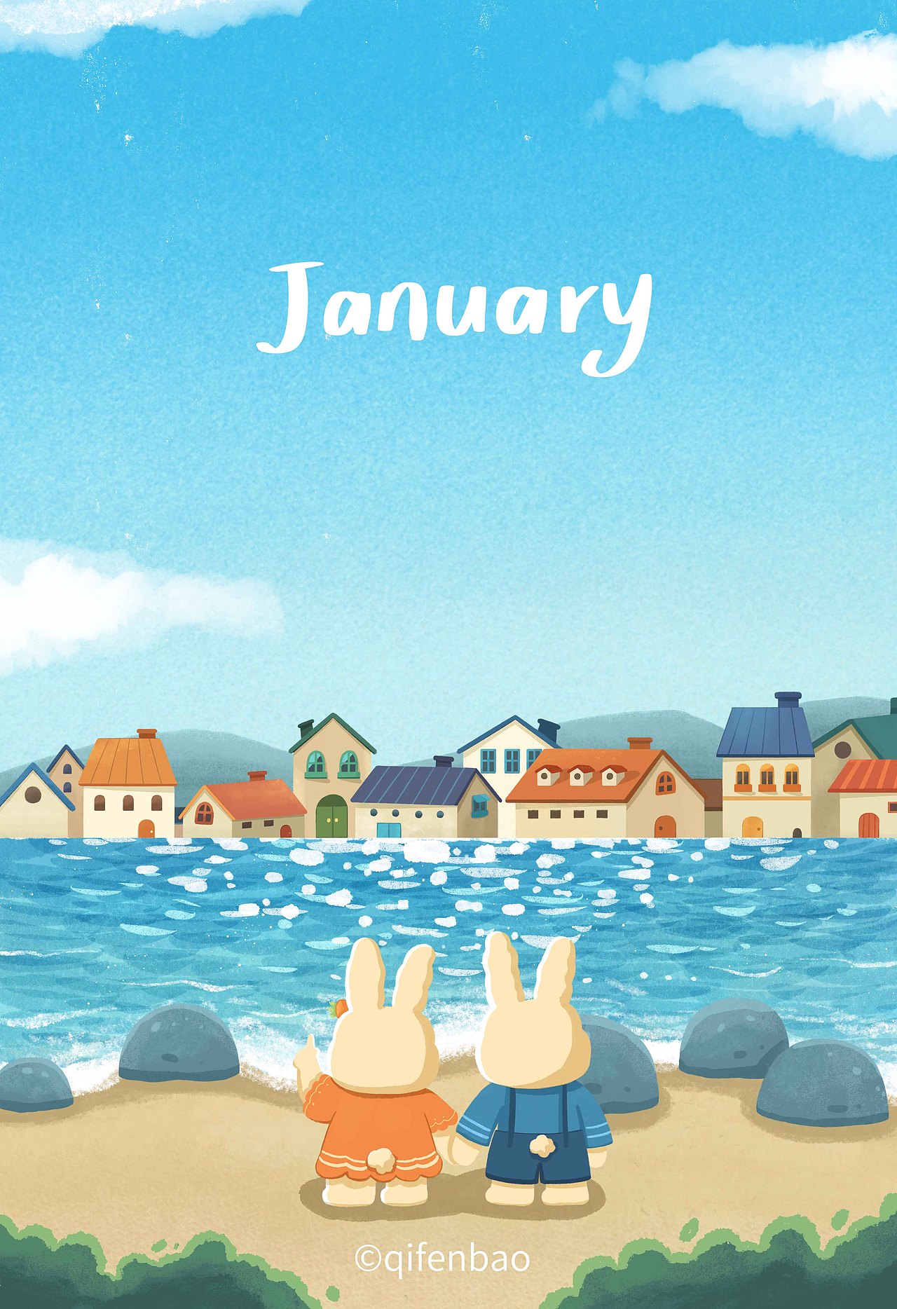 兔年日历插画