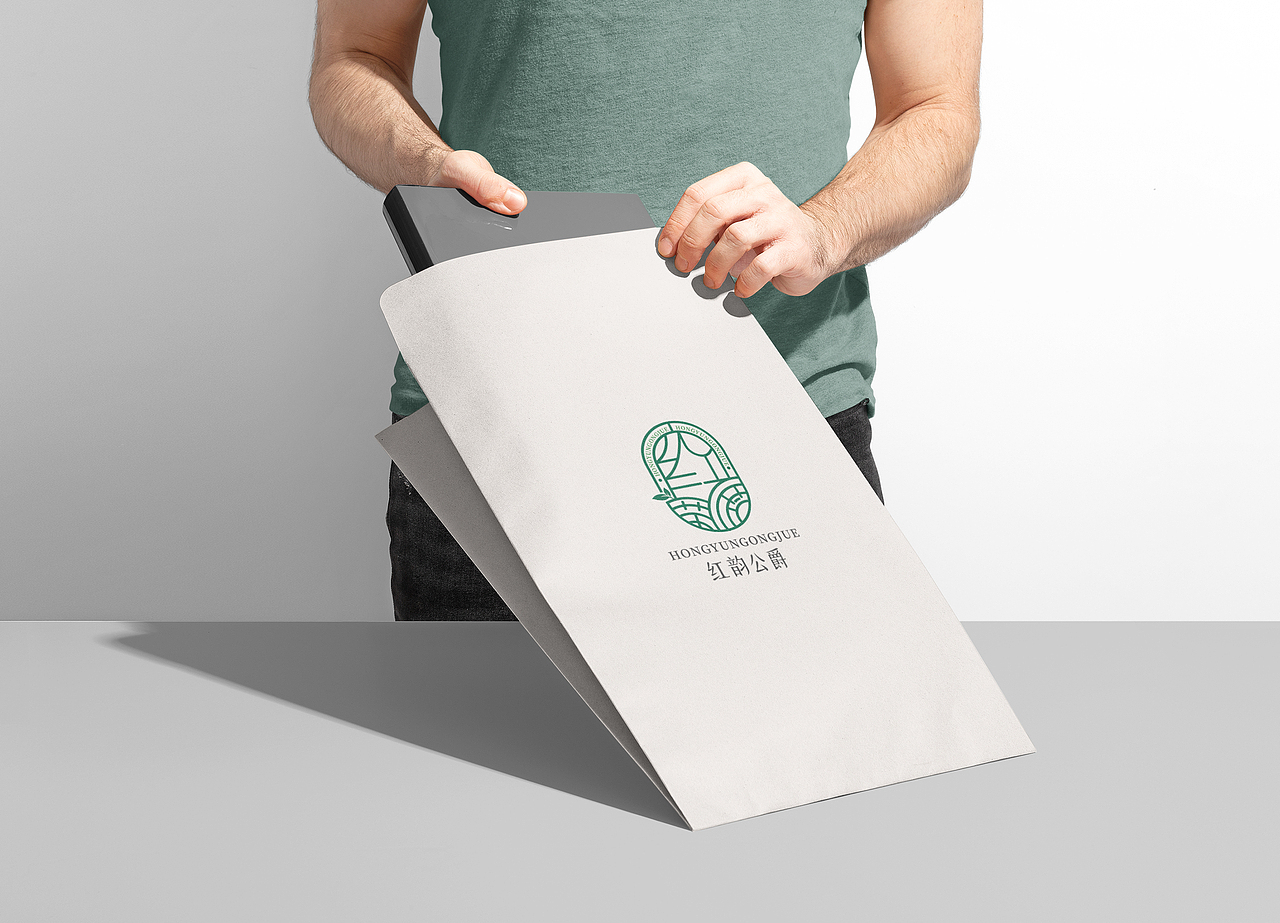 茶酒商行logo