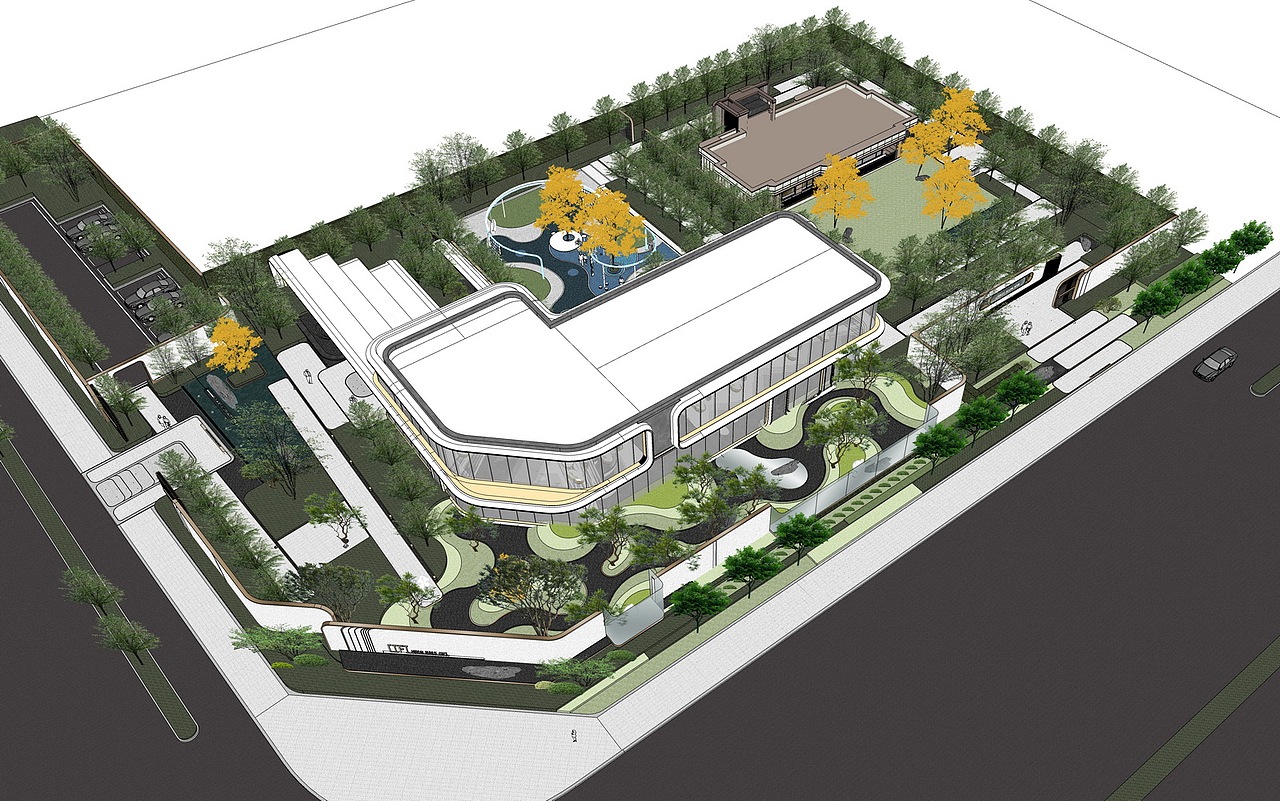 旭辉北京密云示范区景观SU模型下载