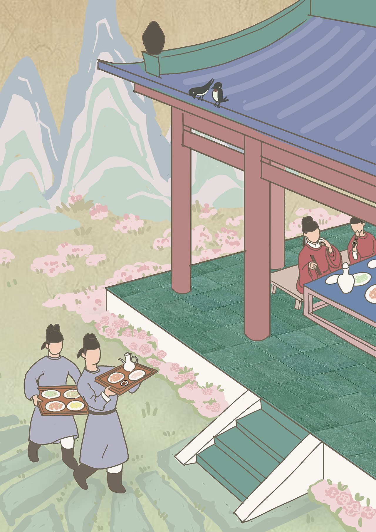 唐代驿站生活场景