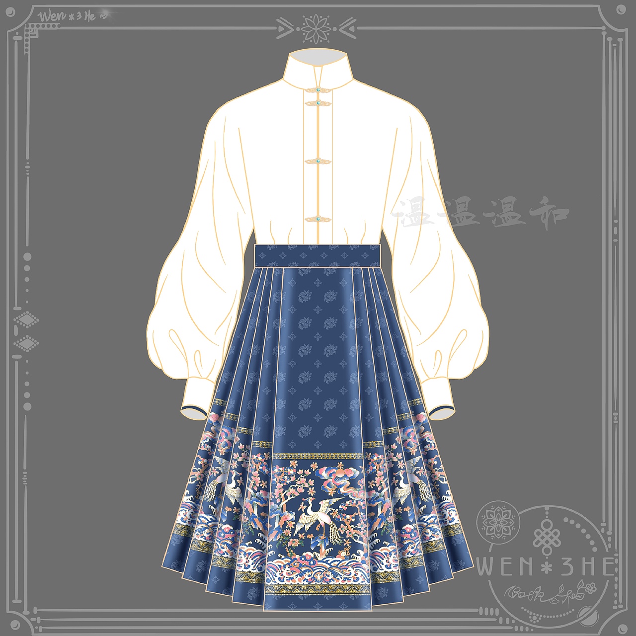 汉服设计稿│同步更新与记录-4（图ZMzQyOTE0MzUy） - 传统/民族服饰 - 站酷设计师鱼团的小猫们原创素材 - 站酷ZCOOL