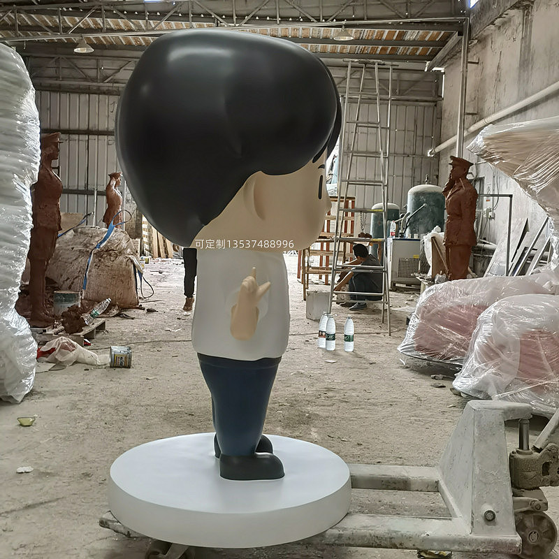 香港校园摆件玻纤吉祥物人偶模型玻璃钢卡通人物雕塑