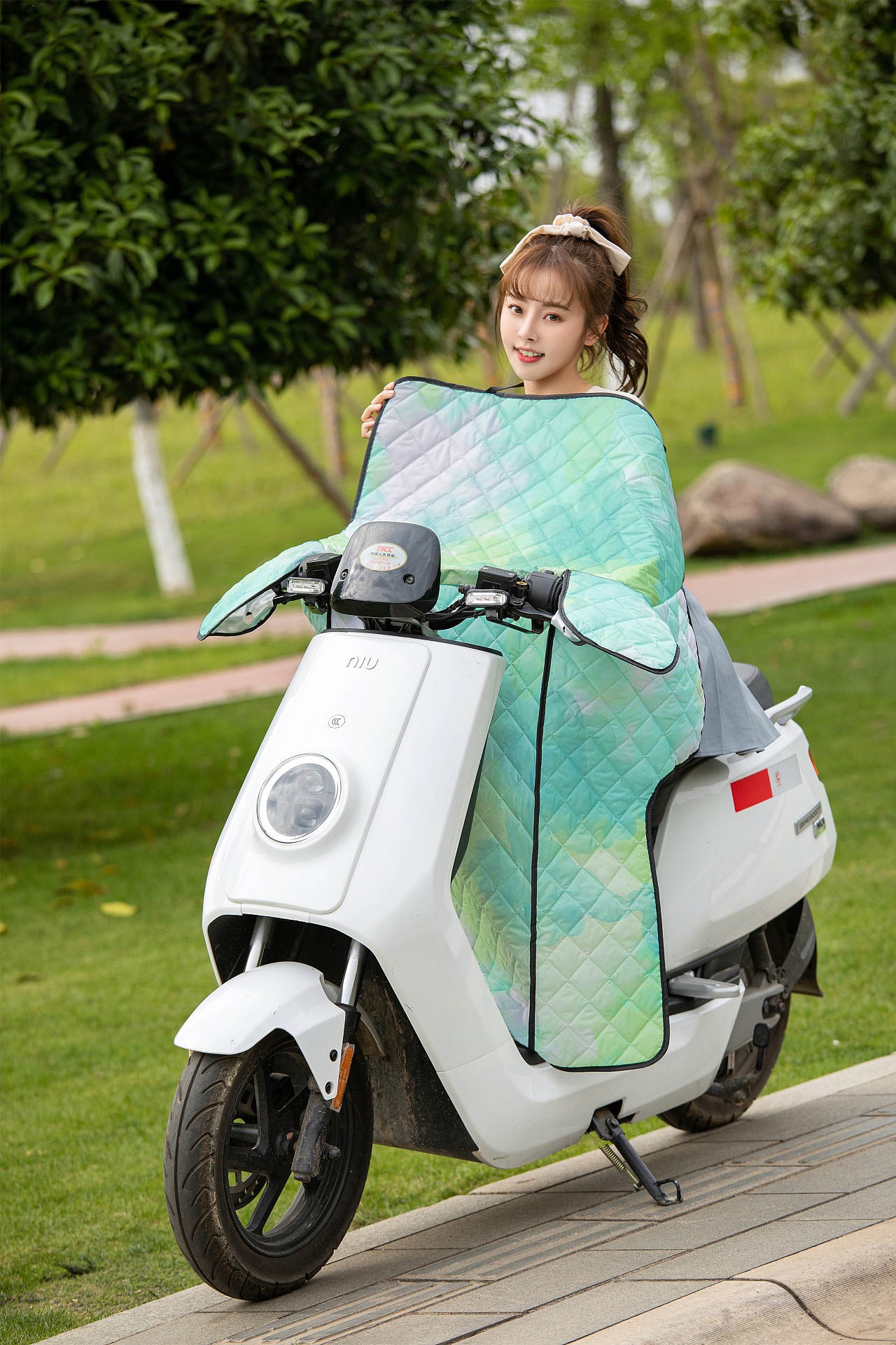 电动车防晒/挡风被の模特拍摄