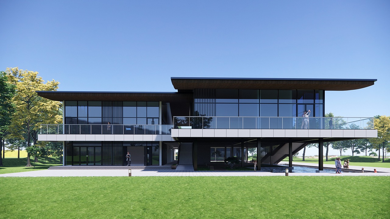 乡村展示中心SU模型下载