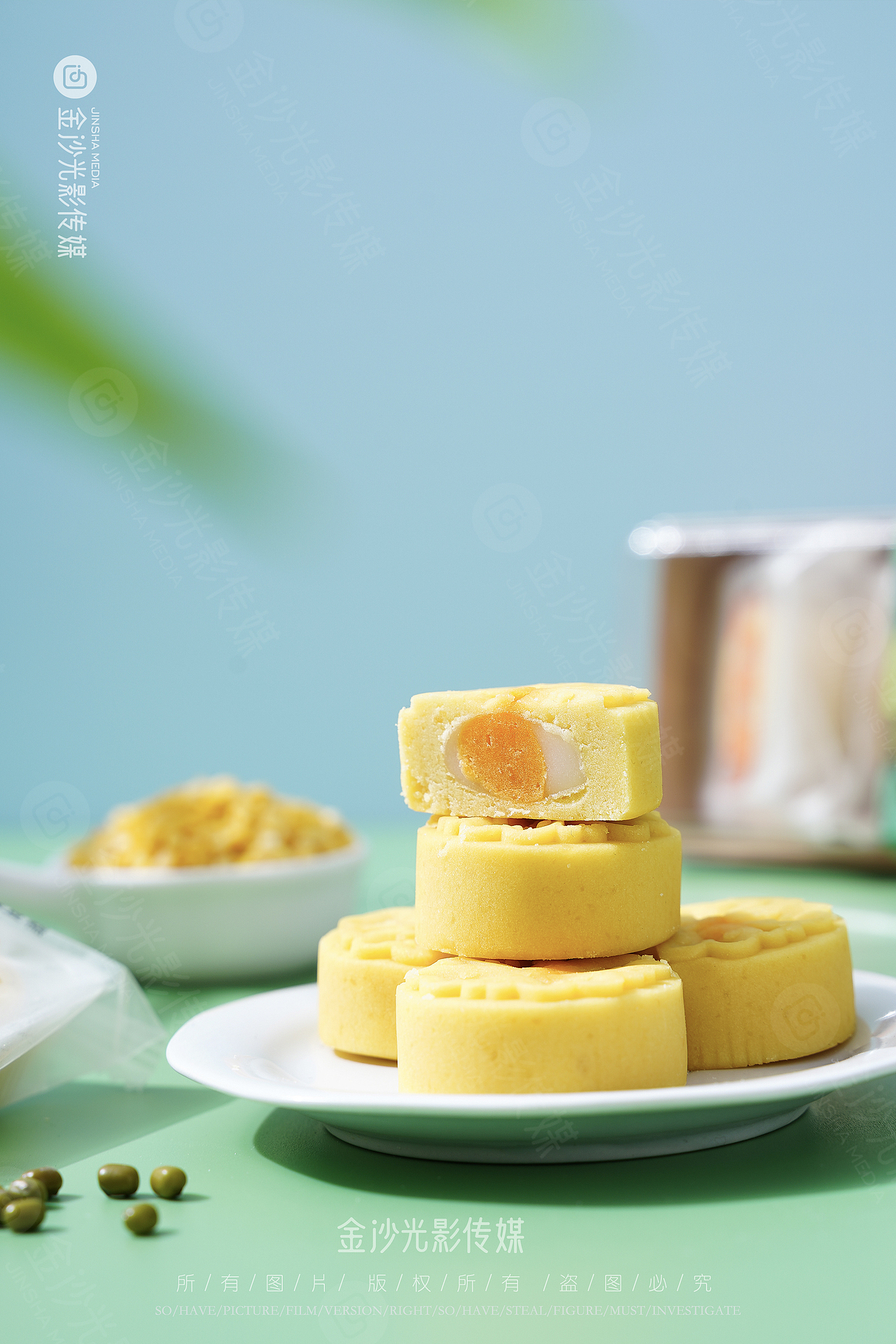 绿豆饼图片拍摄