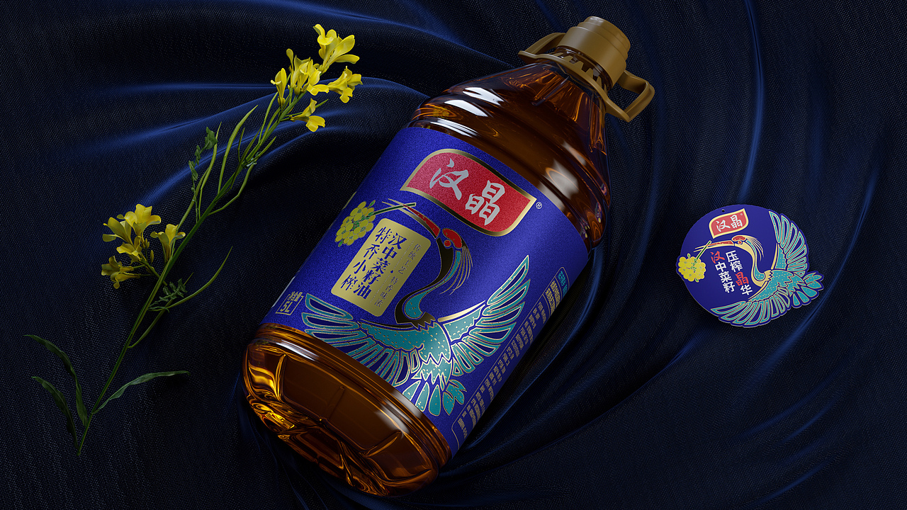 汉晶菜籽油（图ZMzM3ODk3NDQw） - 包装 - 站酷设计师灵智品牌营销策划原创素材 - 站酷ZCOOL