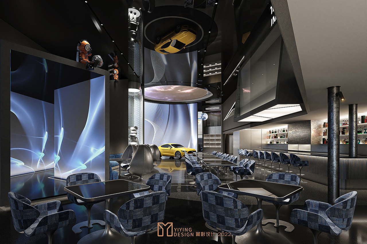 汽车主题餐厅┃餐饮┃效果图