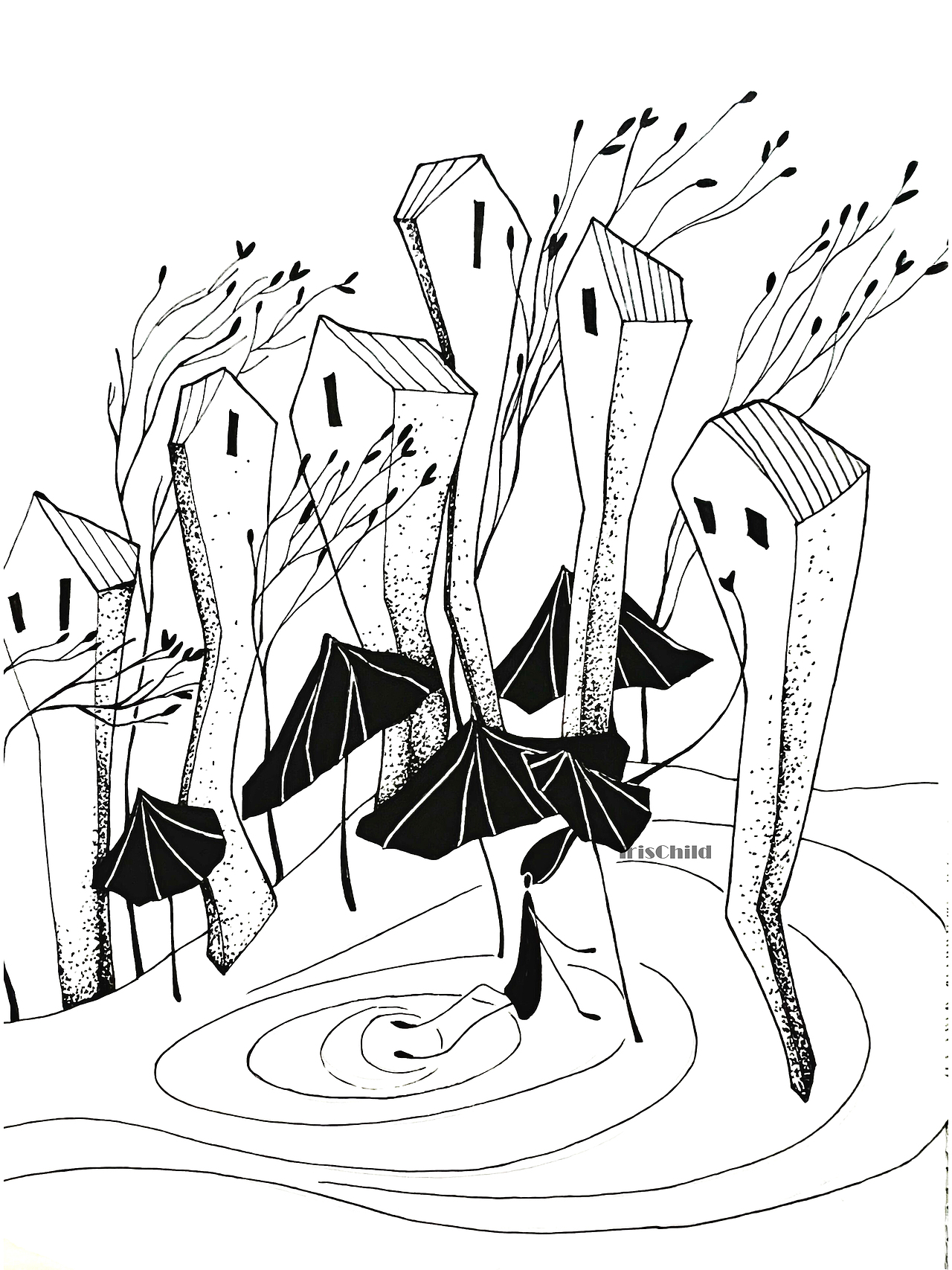 2022-原创黑白手绘本（图ZMzMyMTk0ODgw） - 创作习作 - 站酷设计师IrisChild原创素材 - 站酷ZCOOL