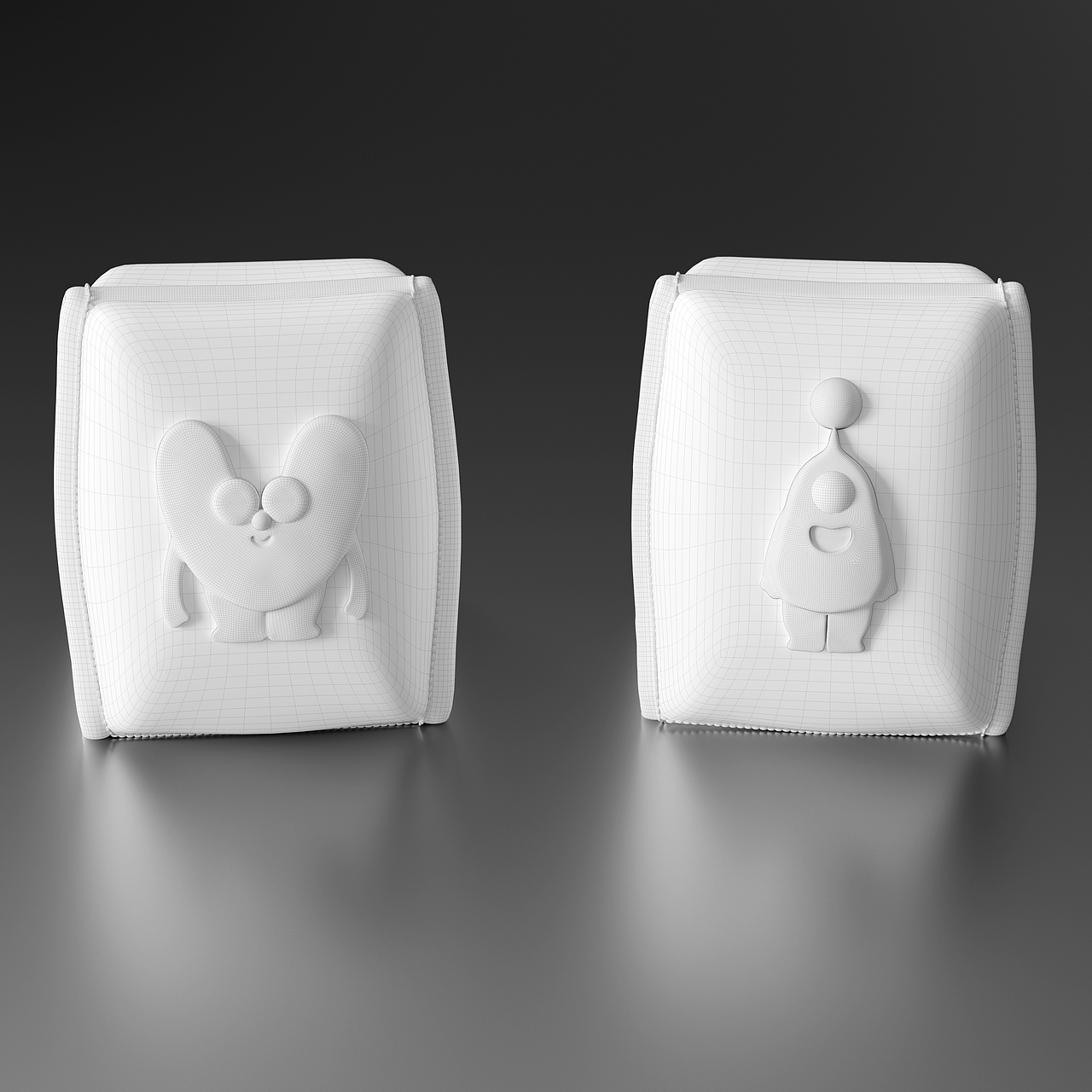 2022做的一些布料类的建模