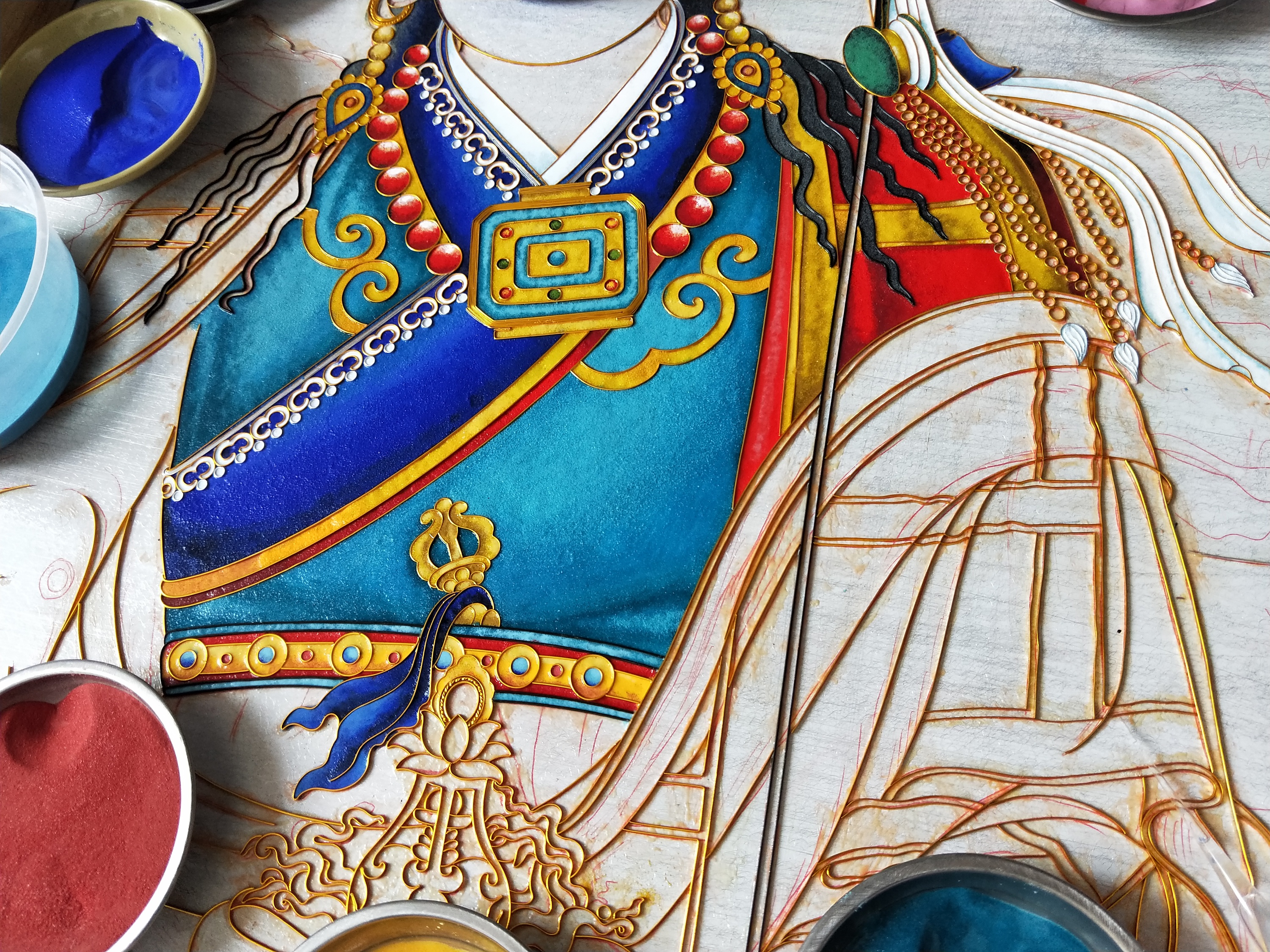 景泰蓝彩岩画新品来了|手工艺|其他手工|亨嘉彩岩画 - 原创作品