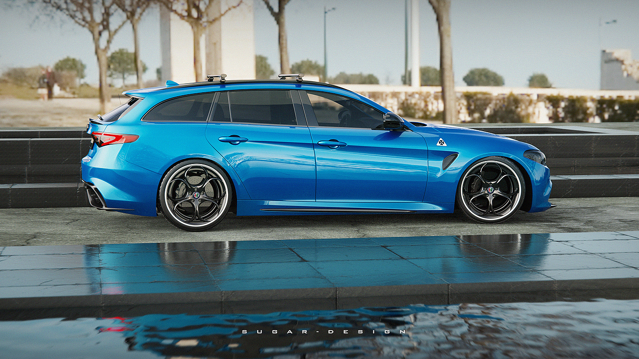 阿尔法·罗密欧giulia 四叶草旅行车新车预览!