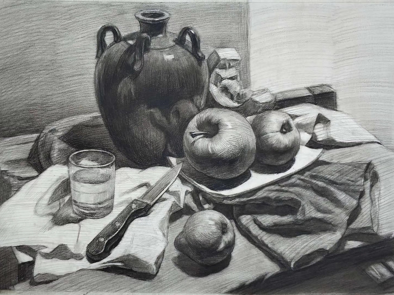 个人静物色彩、人物素描、静物素描作品集