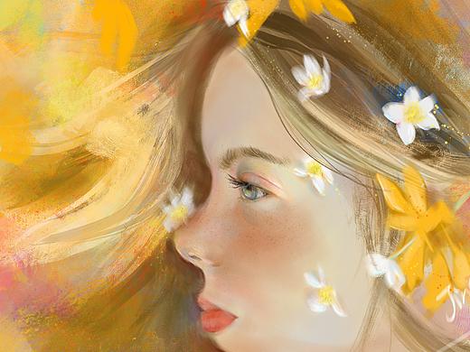 女孩肖像练习（个人主页-ZMzk4NTc3MDg=） - 创作习作 - 站酷设计师镜子222333原创素材 - 站酷ZCOOL