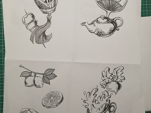 黑白单体  临摹