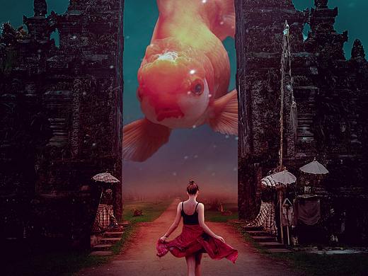 【红裙女孩】Ps合成