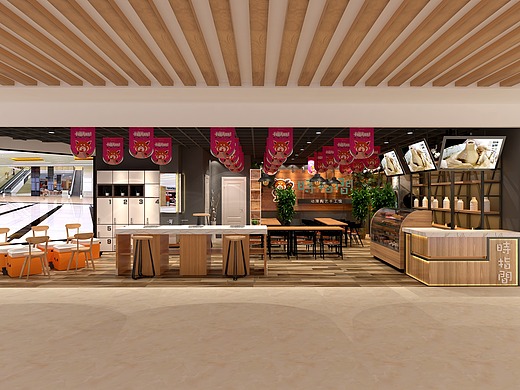 陶艺店加盟室内设计效果图,时指间陶艺店店面效果图