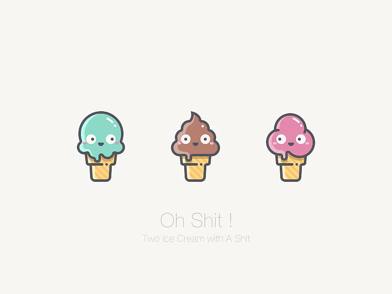 UI图标卡通扁平化设计练习