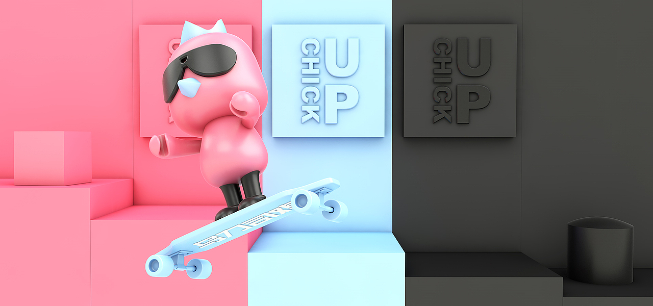 乌力司鸡 大龄玩具 三维建模C4D