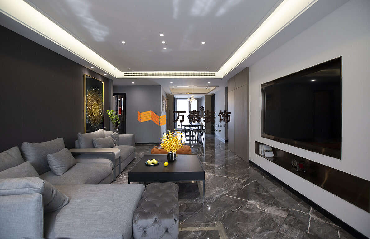 济南龙湖景粼原著175㎡现代轻奢风格装修案例（图ZMjQxMjM0NzE2） - 家装设计 - 站酷设计师万泰装饰家装原创素材 - 站酷ZCOOL