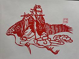 八旬老人的原創(chuàng)剪紙創(chuàng)作《八仙過(guò)?！废Ｍ蠹蚁矚g。
