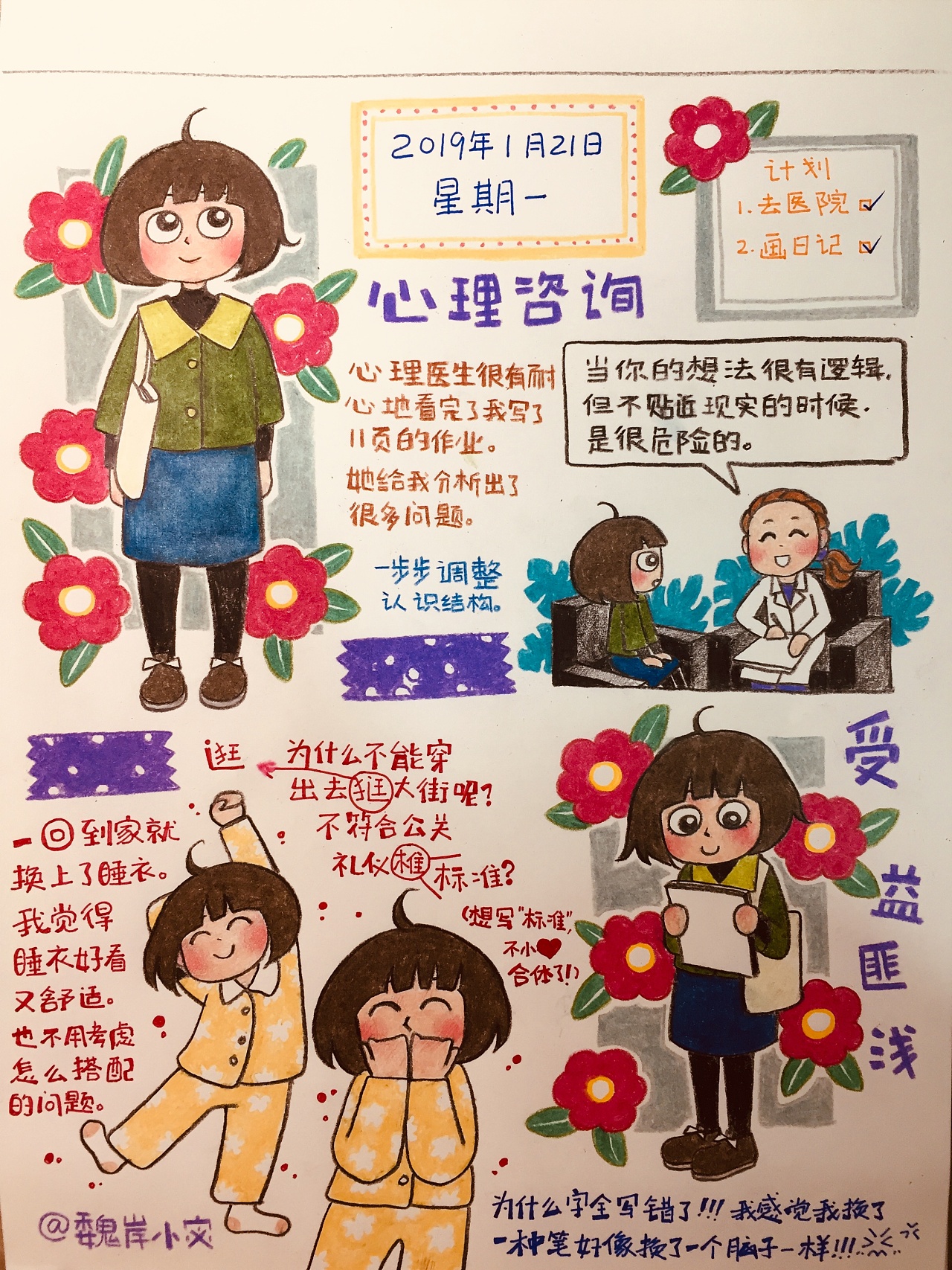 全手绘手帐跑得贼快的霹雳马0606