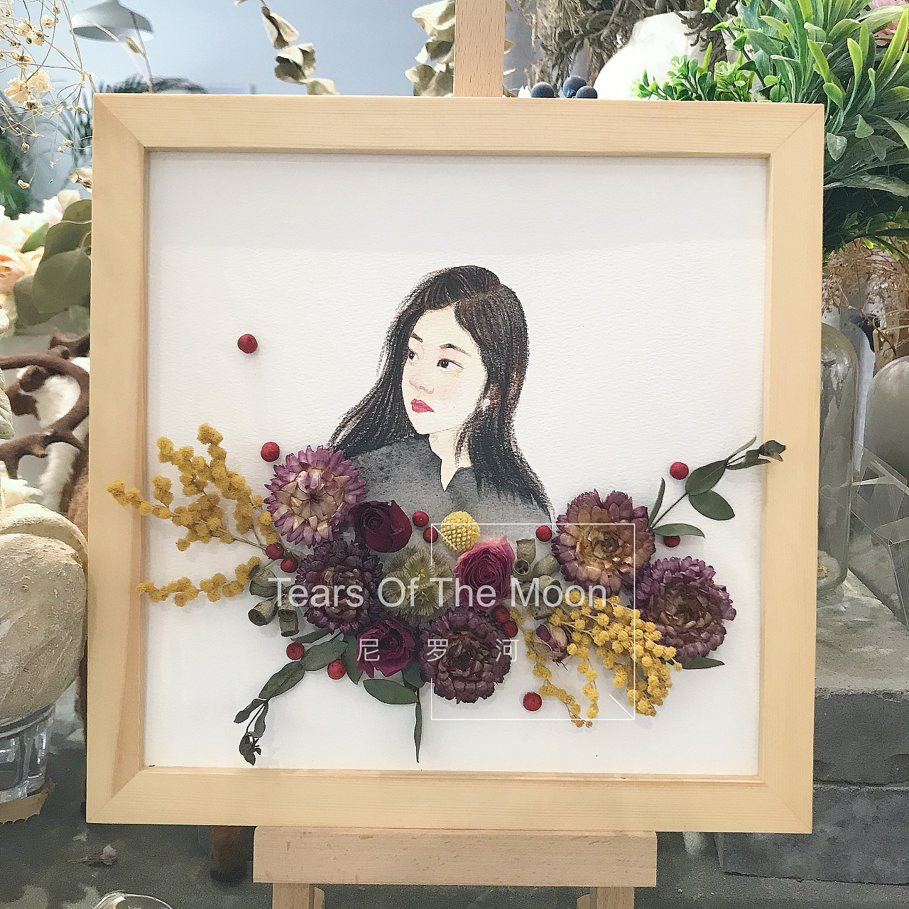 干花水彩装饰画 〕小姐姐系列no.