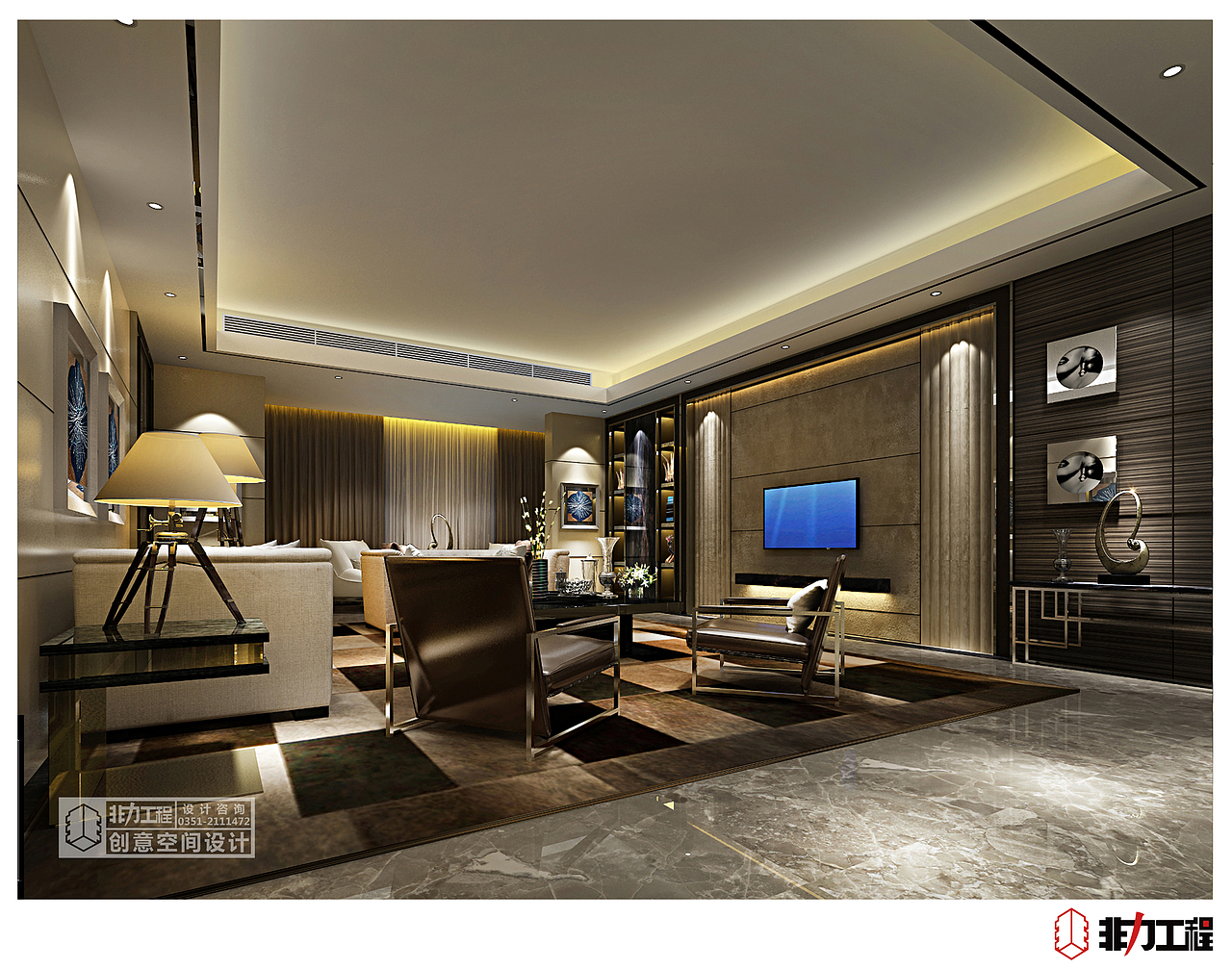 【非力工程·同德广场豪宅港式】- 案例分享（图ZNzA3NTAxMTY=） - 家装设计 - 站酷设计师非力一家装设计原创素材 - 站酷ZCOOL