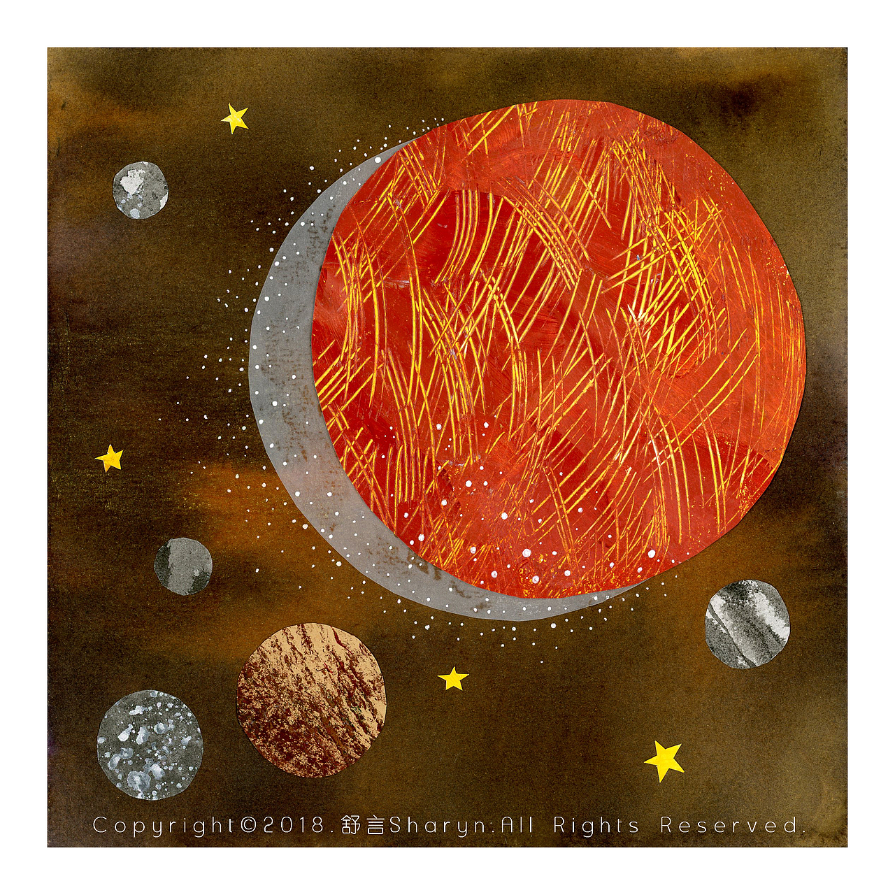 我的小小星球系列【拼贴作品】（图ZMTQ4NTM1MDg4） - 创作习作 - 站酷设计师舒言插画原创素材 - 站酷ZCOOL