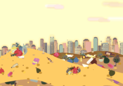 傍晚,溜到了垃圾堆,这里资源多,好吧,没有,先吃饭