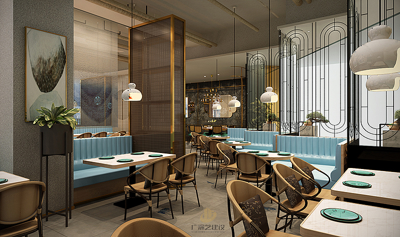 深圳餐饮装修设计案例-清晖小苑-广深艺建设