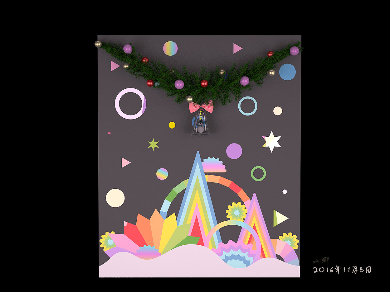 五彩缤纷的圣诞（图ZMTM1NDgxMzAw） - 其他空间 - 站酷设计师小青檬不吃辣原创素材 - 站酷ZCOOL