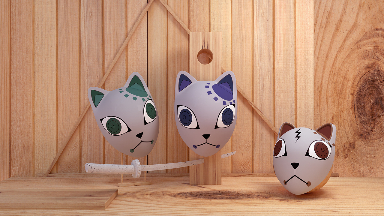 corona渲染2号消灾面具