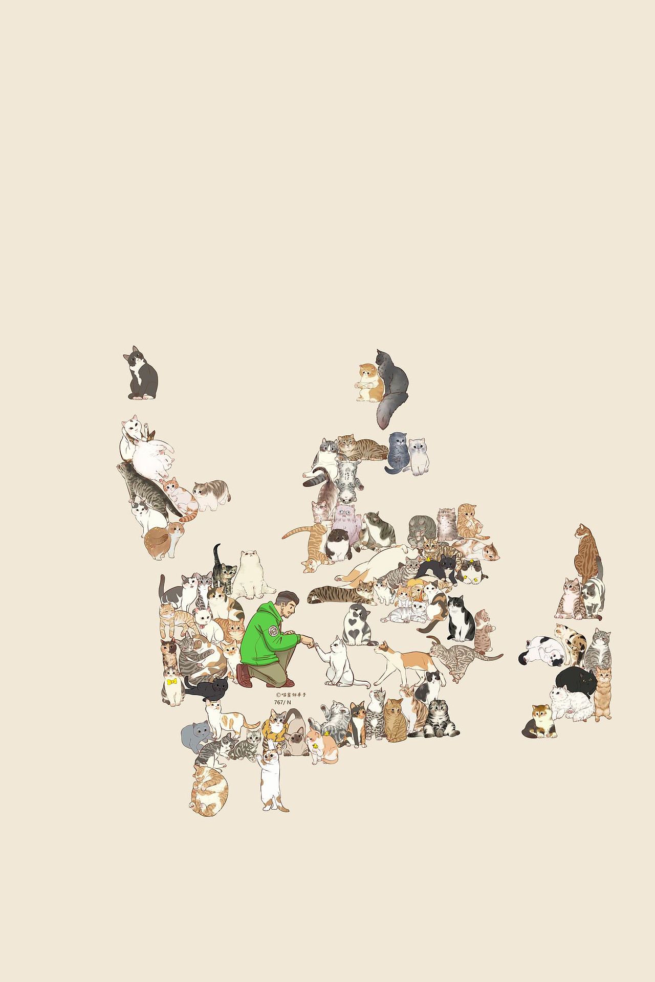 画猫的第三季100天，七百八十七天画猫纪录！（图ZMjIxOTE0NDA4） - 艺术插画 - 站酷设计师喵画师华子原创素材 - 站酷ZCOOL