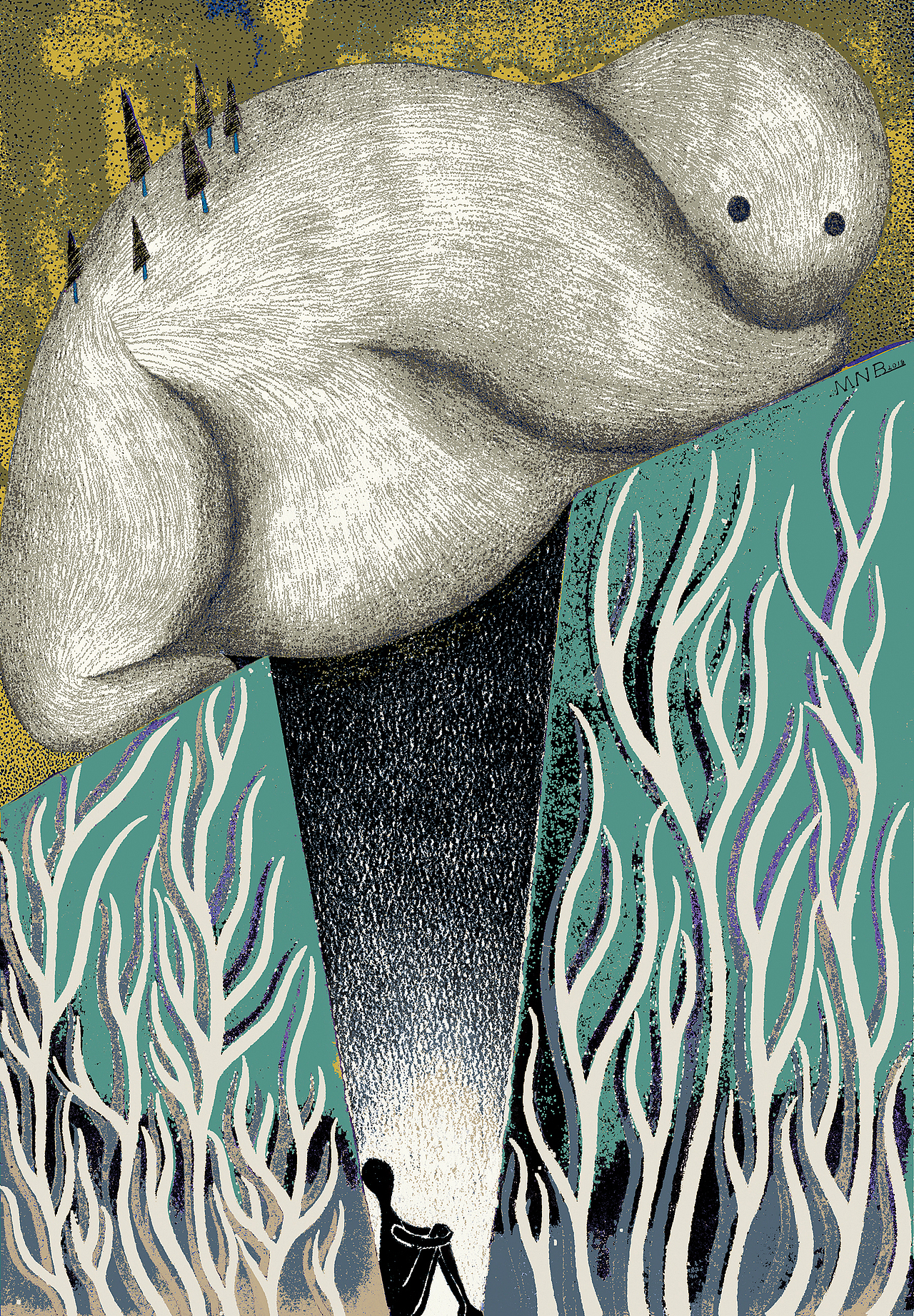 焦虑怪兽（图ZMjQ3Mjk1NTA4） - 创作习作 - 站酷设计师宁泊bobo原创素材 - 站酷ZCOOL