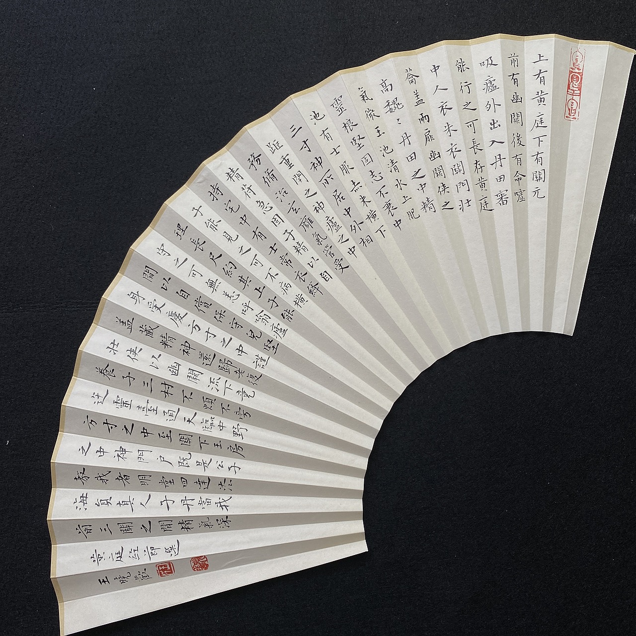 不忧书法王晓欢小楷扇面作品