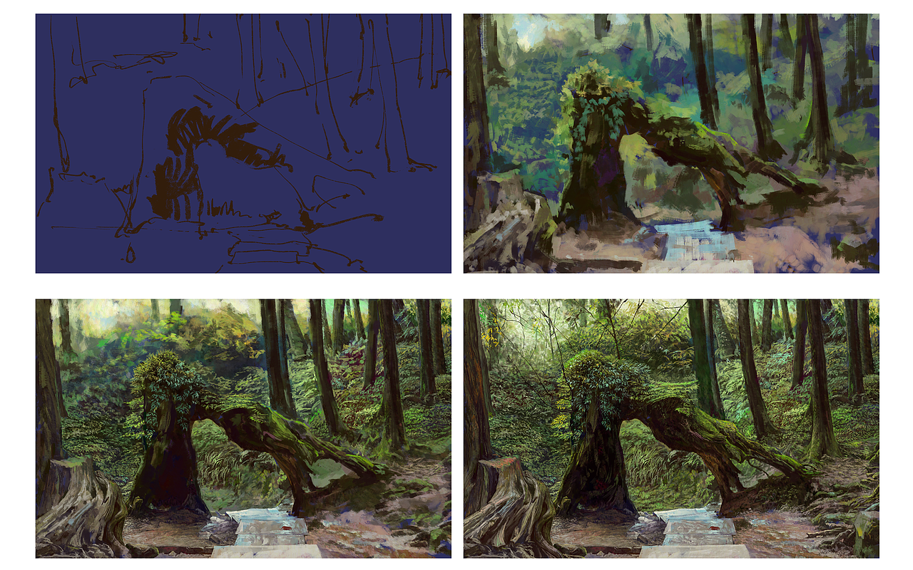 CG风景《森林习作》《秋天森林！》《废弃船船短期》（图ZMjUxMzI5MDQw） - 创作习作 - 站酷设计师地球猫猫教原创素材 - 站酷ZCOOL