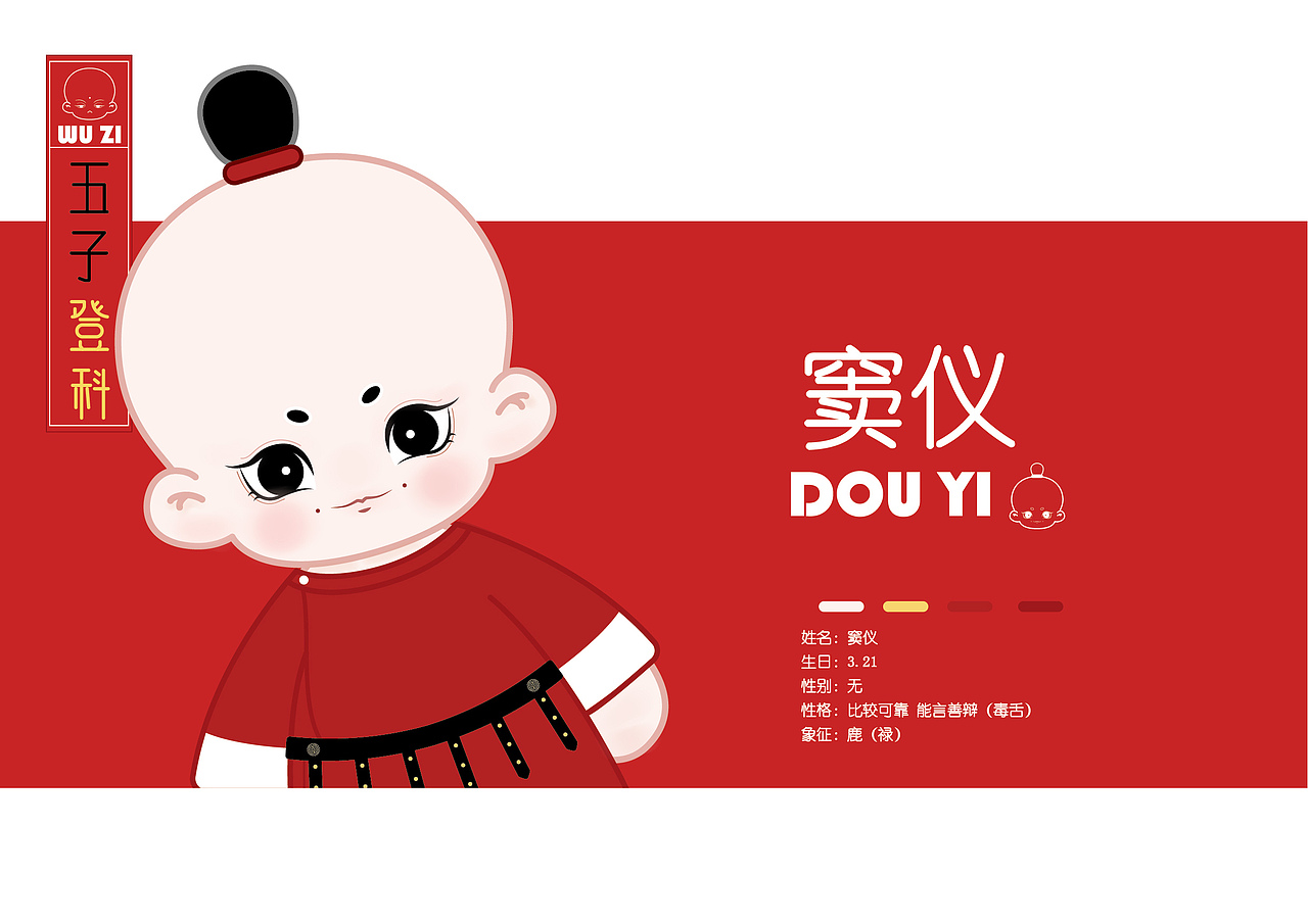 作业记录 五子登科IP形象设计