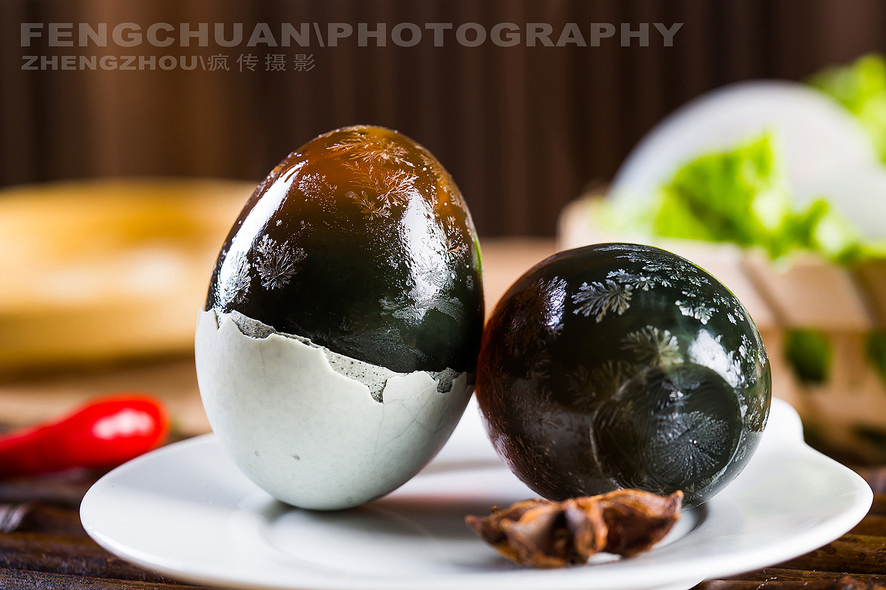 松花蛋 黑皮蛋拍摄 农产品摄影