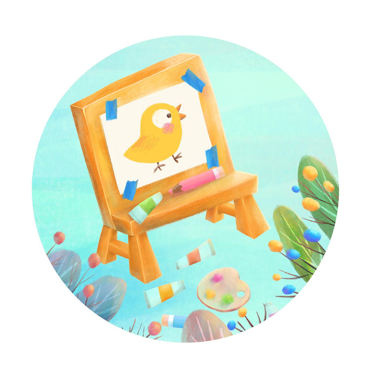 快樂的小畫家（圖ZMjkxMjgxOTMy） - 兒童插畫 - 站酷設(shè)計師Flankie原創(chuàng)素材 - 站酷ZCOOL